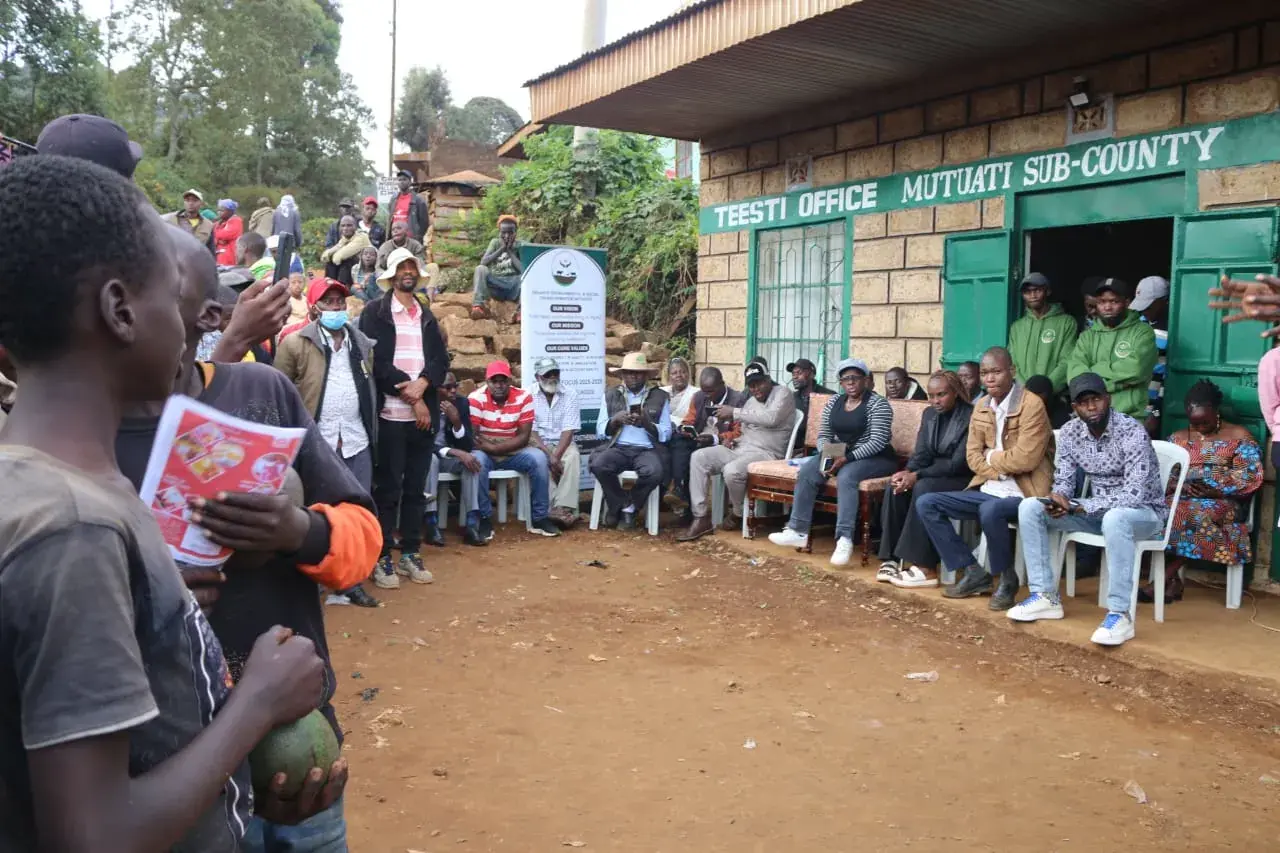 Community crowd meeting at TEESTI office